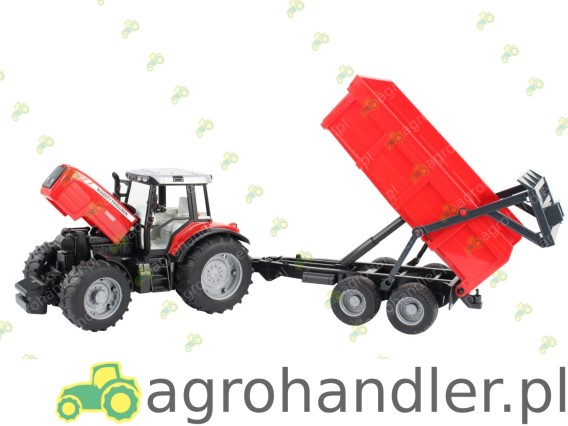 CIĄGNIK MASSEY FERGUSON 7480 Z PRZYCZEPĄ 02045 BR-02045