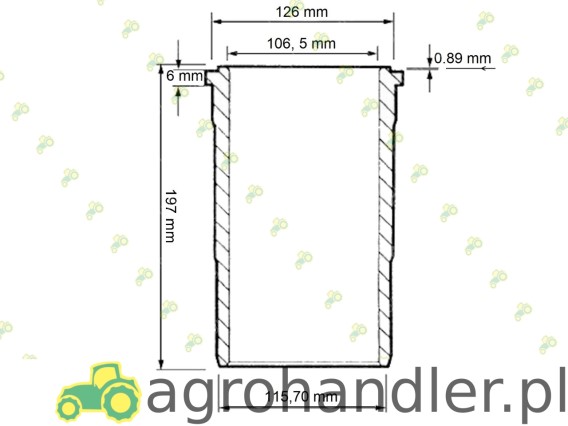 TULEJA HONOWANA JOHN DEERE R116281 R131575 R51726 R80724 RE500023