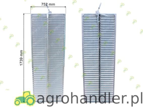 SITO ŻALUZJOWE GÓRNE CLAAS 1739x752 (do 739543 000739543 0007395431 0007395430 JAG05-0308 0007395433N