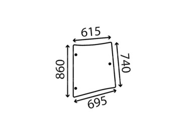 SZYBA NAROŻNIKOWA PRAWA MASSEY FERGUSON 4272766M1
