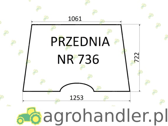 SZYBA PRZEDNIA 6014 URSUS 736