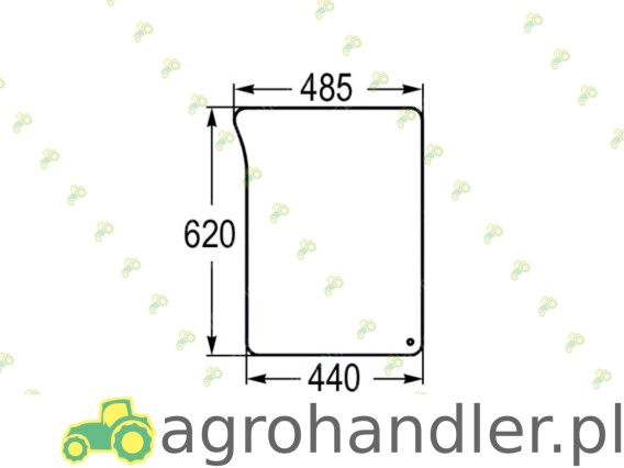 SZYBA PRZEDNIA DOLNA PRAWA JOHN DEERE L171332 L114754 S-L114754 SL114754