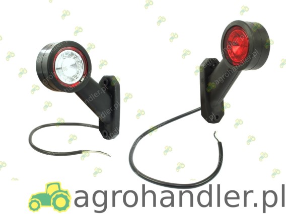LAMPA OBRYSOWA BIAŁO-CZERWONA 12/24 LED 879P L0014P