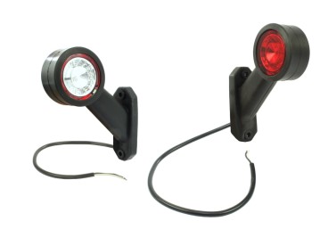 LAMPA OBRYSOWA BIAŁO-CZERWONA 12/24 LED 879P L0014P