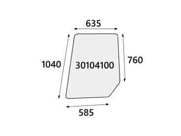 SZYBA DRZWI PRAWE/LEWE VALMET VALTRA 30104100 V30104100 VT30104100