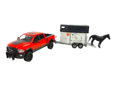RAM PICK-UP Z PRZYCZEPĄ I FIGURKĄ KONIA 02501 BR-02501