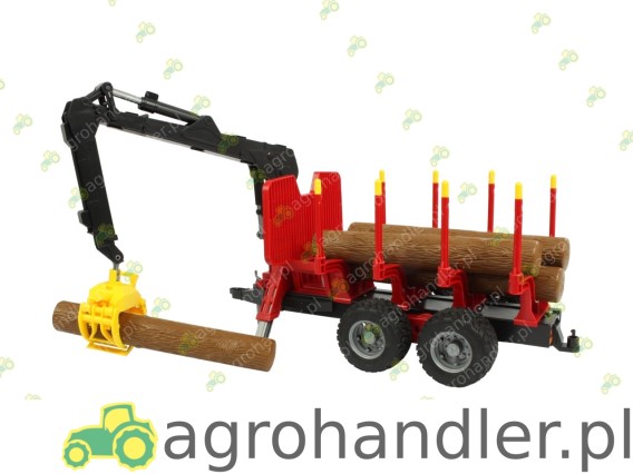 PRZYCZEPA LEŚNA HDS + 4 BALE DREWNIANE 02252 BR-02252