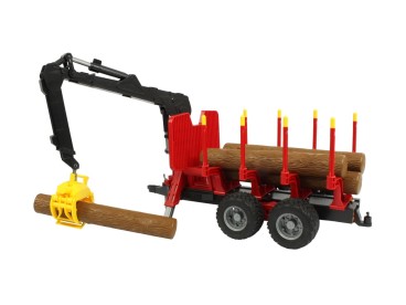 PRZYCZEPA LEŚNA HDS + 4 BALE DREWNIANE 02252 BR-02252