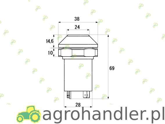 WŁĄCZNIK PRZEDNIEGO NAPĘDU 4-PIN MASSEY 3380339M91 89658C91 1177152 01177152 11130250XX 2780551R1 7700011524 0075945020