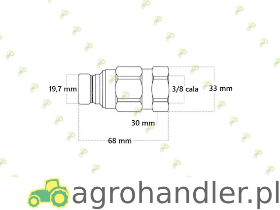 SZYBKOZŁĄCZE SUCHOODCINAJĄCE WTYCZKA FFH0638GASM