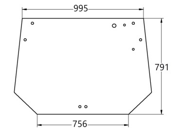 SZYBA TYLNA FENDT FARMER FAVORIT 816810050010