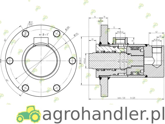 CYLINDER OBROTU TROLL CJ5F80/45/320DGw