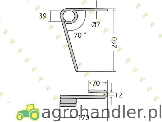 PALEC ZAGARNIACZA PRZEDNI SIEWNIKA 3537047 D033298