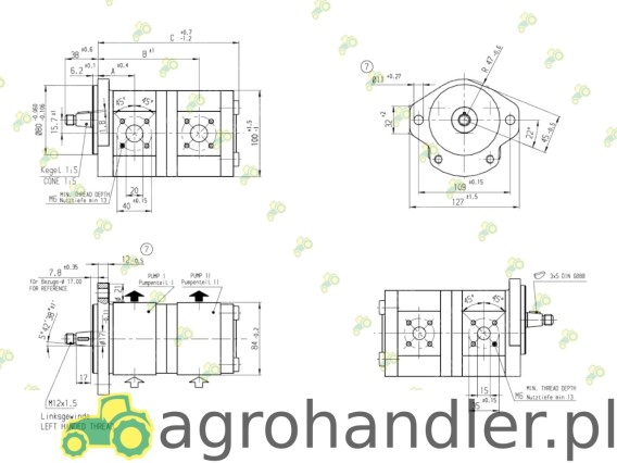 POMPA HYDRAULICZNA LEWY RENAULT 0510665417 7700034421 7700032627 69BH665417