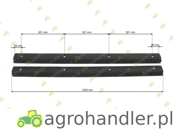 CEP JOHN DEERE lewy + lewy 1020 mm4 AZ10691 50837546