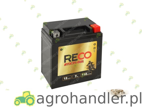 AKUMULATOR MOTOCYKLOWY RECO 12V 7Ah 110A RTX7L-GEL