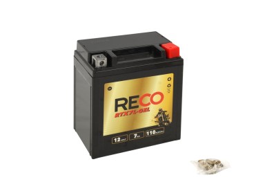 AKUMULATOR MOTOCYKLOWY RECO 12V 7Ah 110A RTX7L-GEL