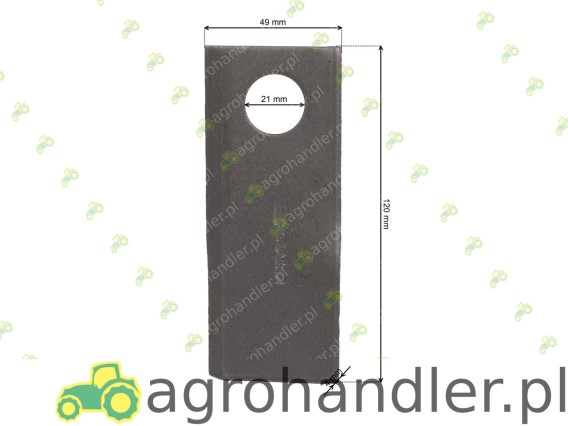 NÓŻ KOSIARKI PRAWY POTTINGER 120x48 fi21 434976