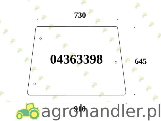 SZYBA BOCZNA DEUTZ FAHR 04363398