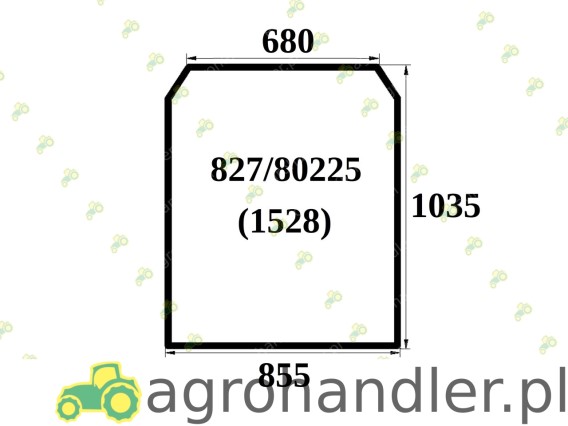 SZYBA PRZEDNIA ŁADOWARKA TELESKOPOWA JCB 827/80225 1528 82780225