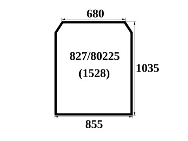 SZYBA PRZEDNIA ŁADOWARKA TELESKOPOWA JCB 827/80225 1528 82780225