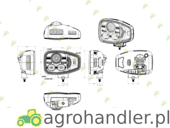 LAMPA PRZEDNIA LED Z KIERUNKIEM LEWA TT.16610-L Hella 1EE 996 174-401 1SA996120107 1EE996174201 AEBI (12671021) (12683795)