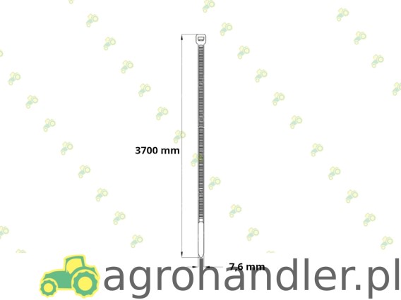 OPASKA PLASTIKOWA 370x7,6 BIAŁA 1-PACZKA TRB76370WHI