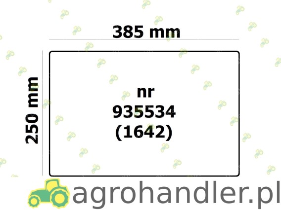 SZYBA TYLNA DOLNA FARMTRAC ZETOR (1642) 935534 93-5534
