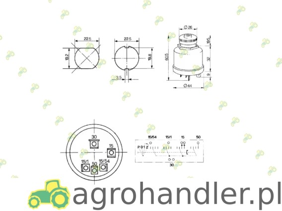 STACYJKA FIAT FORD NEW HOLLAND P-0-1-2 5154401 14132000 1021330 14.132.000.11 950-30