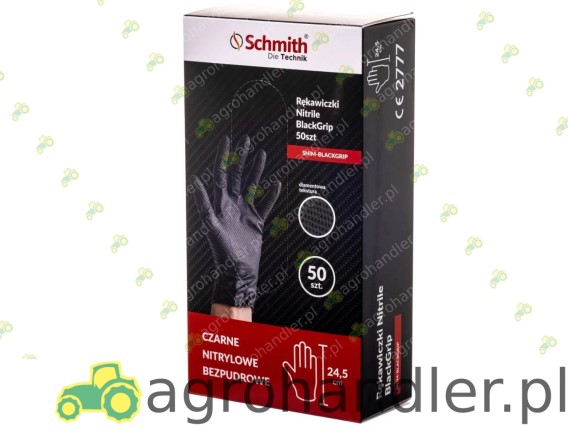 RĘKAWICE JEDNORAZOWE NITRIL CZARNE "M" SNIM-BLACKGRIP-M