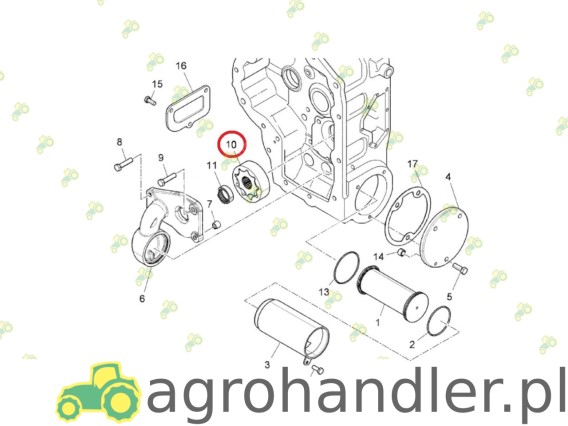 WIRNIK POMPY SKRZYNI BIEGÓW CASE 231430A1 231430A2