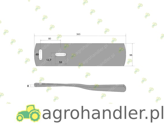 LISTWA ODKŁADNI PRAWA KVERNELAND 053387 053387R KK053387R