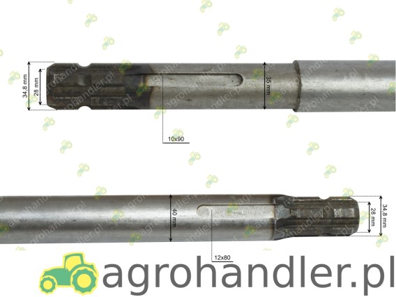 WAŁ PRZENOŚNIKA POCHYŁEGO FI 40 Claas 645006 0006450063 JAG04-0213 B102803