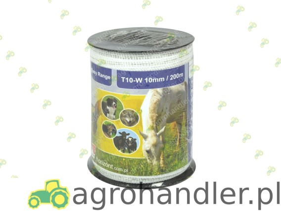 TAŚMA OGRODZENIOWA BIAŁA 10mm/200mb 026350