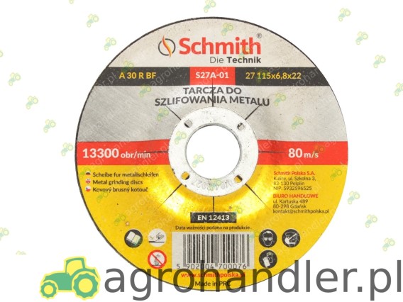 ŚCIERNICA DO METALU 115x6,8 S27A-01