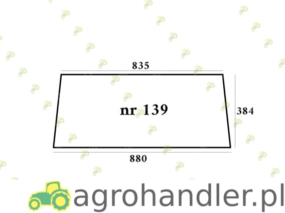 SZYBA TYLNA DOLNA C-355 czeska NR 139