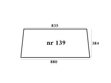 SZYBA TYLNA DOLNA C-355 czeska NR 139