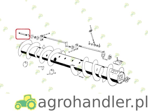 WAŁEK ŚLIMAKA HEDERU L-365mm CLAAS 645945 0006459450