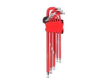 KOMPLET KLUCZY TORX długi S2 RED SCH01I05017