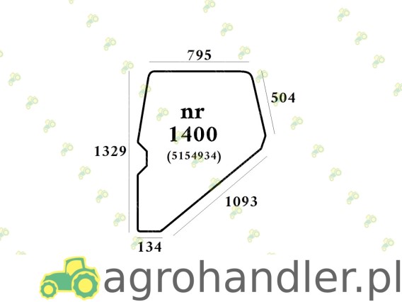 SZYBA DRZWI PRAWE/LEWE FIAT 5154934 1400