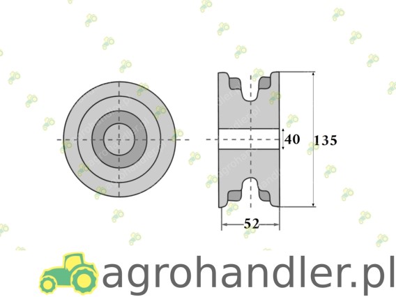 ROLKA ZWROTNICY DO ROZRZUTNIKA BERGMANN 7552-151176