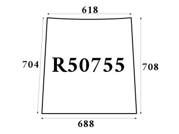 SZYBA DRZWI GÓRA JOHN DEERE R50755 L30620 L39250