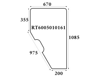 SZYBA DRZWI LEWE/PRAWE RENAULT JOHN RT6005010161 650886537