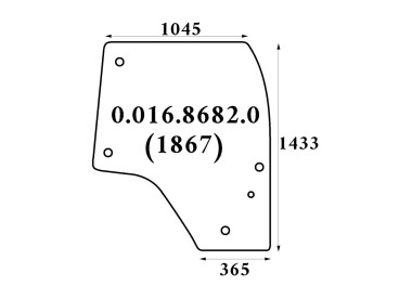 SZYBA DRZWI PRAWE SAME DEUTZ-FAHR 0.016.8682.0 1686820 1867