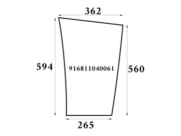 SZYBA PRZEDNIA DOLNA LEWA FENDT 916811040061 321/916811040061