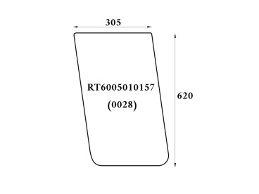 SZYBA PRZEDNIA DOLNA LEWA/PRAWA RENAULT RT6005010157 0028
