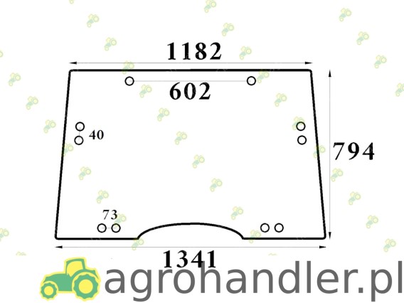 SZYBA PRZEDNIA JOHN DEERE L171338 A23/L171338 L151751 L155784