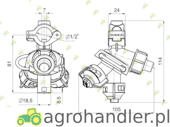 GŁOWICA 3-POZYCYJNA PROLINE NA RURKĘ AP0-100/G09 1/2CALA 227157
