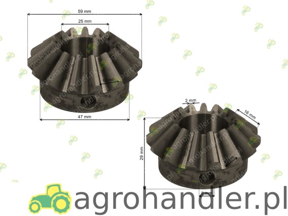 KOŁA ZĘBATE Z-16 (2szt.-kpl.) przekładni 5380326502