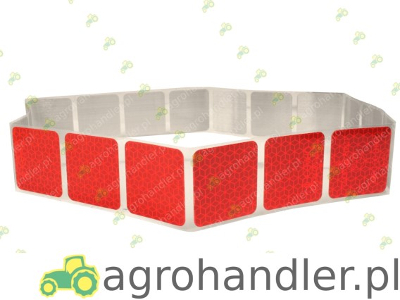 TAŚMA ODBLASKOWA CZERWONY kostka ORAFOL OŚ.848